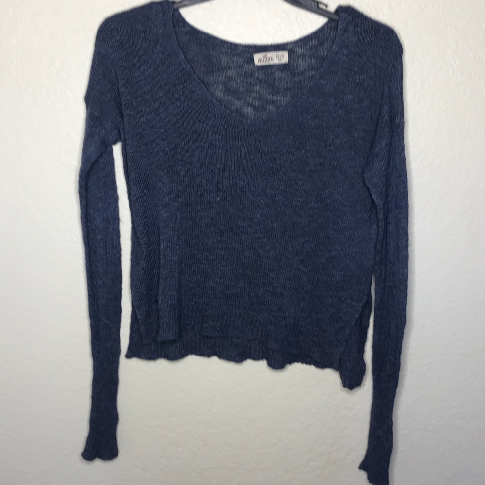 Hollister blue knit long sleeve t-shirt xs